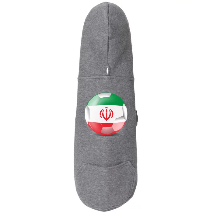 Soccer Ball Country Flag Iran Doggie 3-End Fleece Hoodie