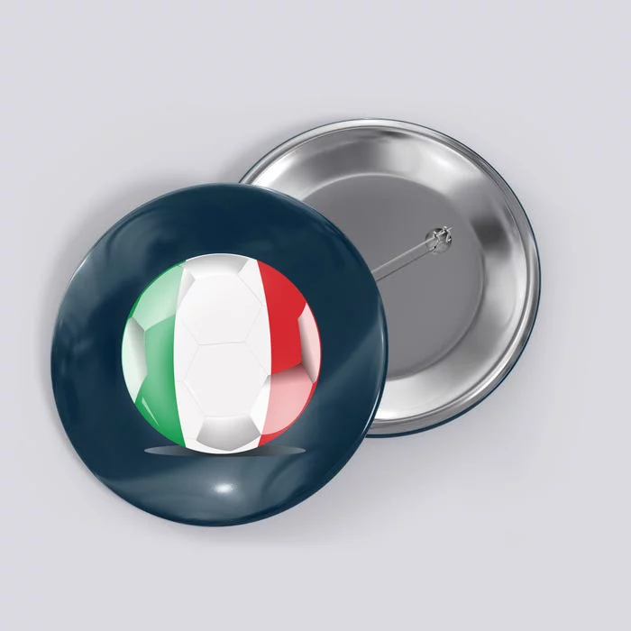 Soccer Ball Country Flag Italy Button