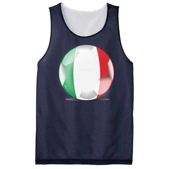 Soccer Ball Country Flag Italy Mesh Reversible Basketball Jersey Tank