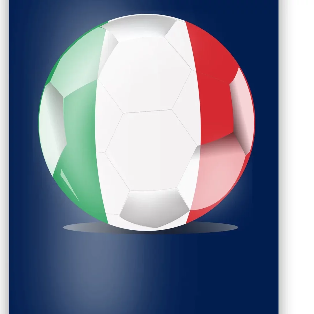 Soccer Ball Country Flag Italy Poster