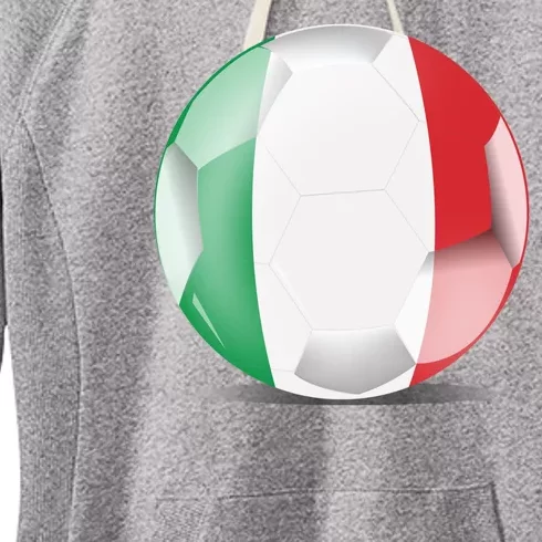 Soccer Ball Country Flag Italy Women's Fleece Hoodie