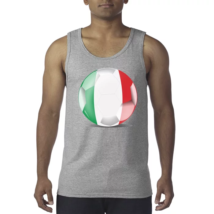 Soccer Ball Country Flag Italy Tank Top