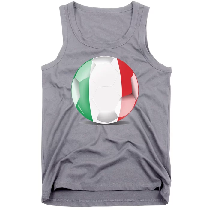 Soccer Ball Country Flag Italy Tank Top