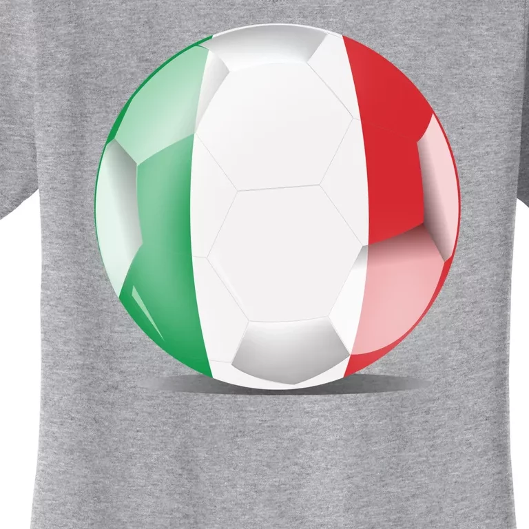 Soccer Ball Country Flag Italy Women's T-Shirt