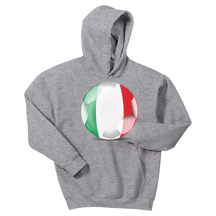 Soccer Ball Country Flag Italy Kids Hoodie