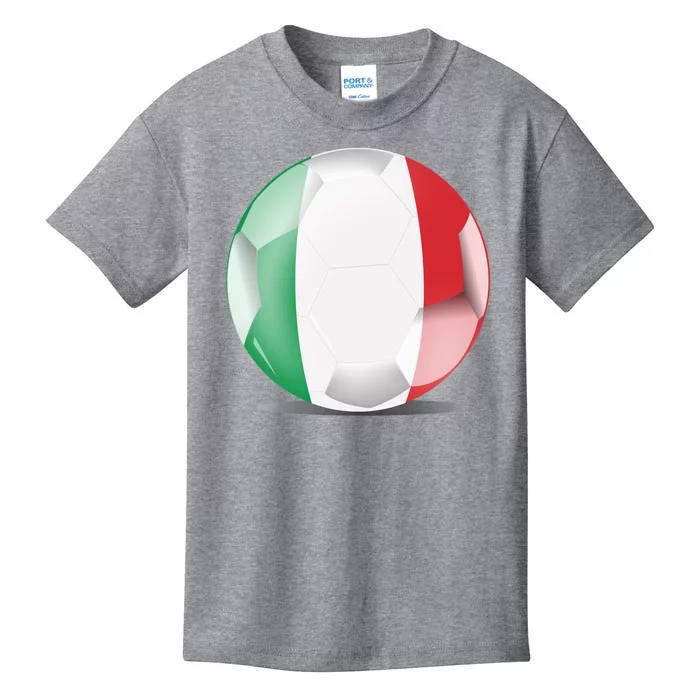 Soccer Ball Country Flag Italy Kids T-Shirt