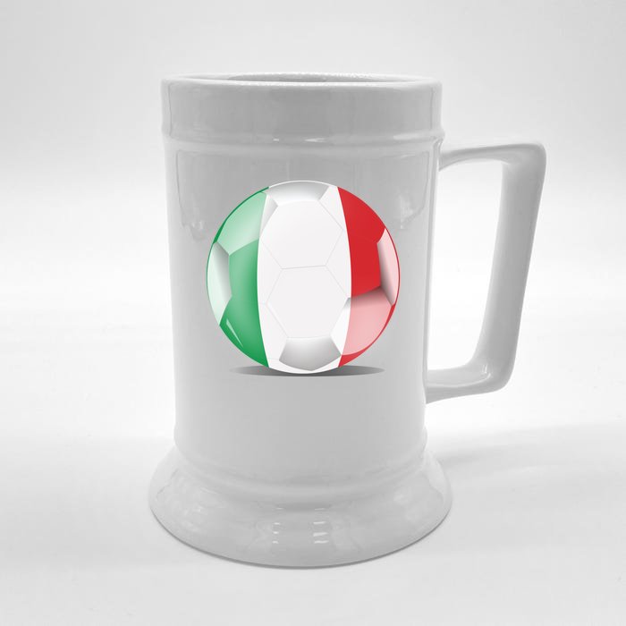 Soccer Ball Country Flag Italy Front & Back Beer Stein