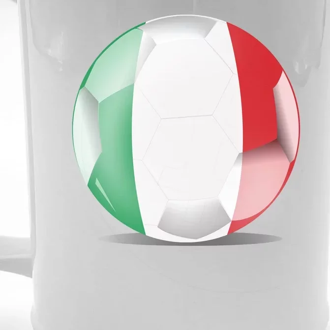 Soccer Ball Country Flag Italy Front & Back Beer Stein