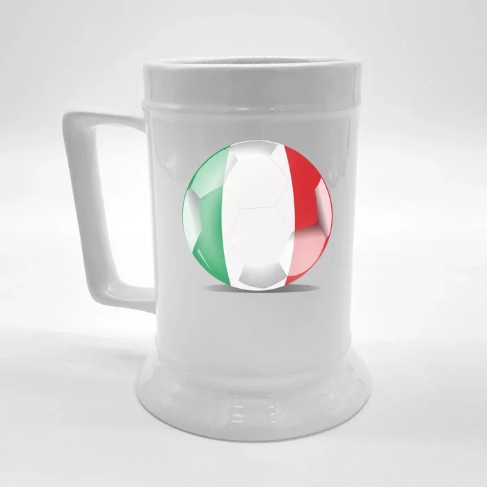 Soccer Ball Country Flag Italy Front & Back Beer Stein