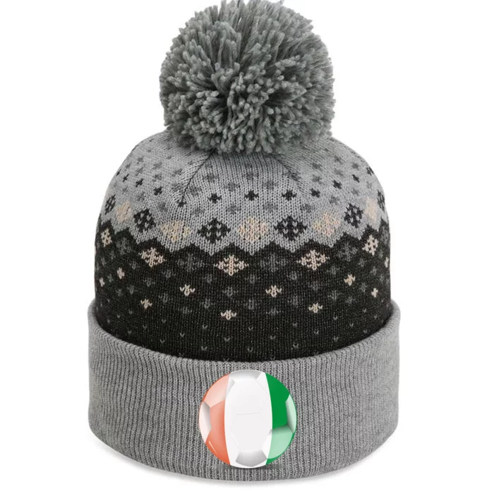 Soccer Ball Country Flag Ivory Coast The Baniff Cuffed Pom Beanie