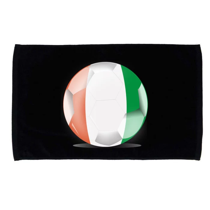 Soccer Ball Country Flag Ivory Coast Microfiber Hand Towel