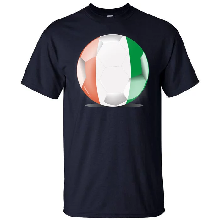 Soccer Ball Country Flag Ivory Coast Tall T-Shirt