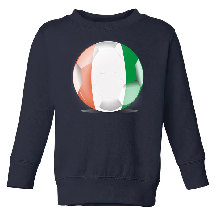 Soccer Ball Country Flag Ivory Coast Toddler Sweatshirt