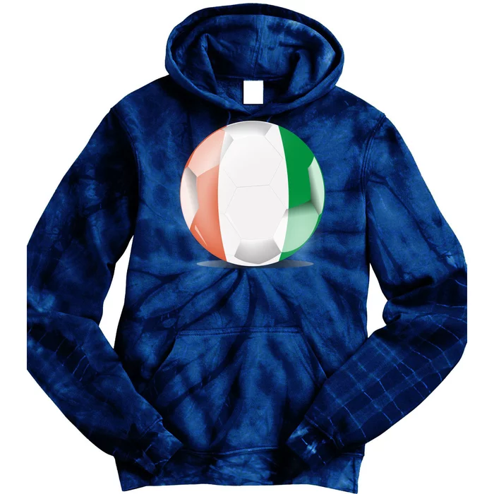 Soccer Ball Country Flag Ivory Coast Tie Dye Hoodie