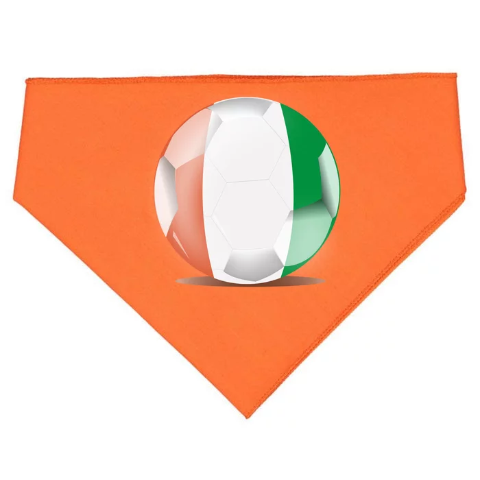 Soccer Ball Country Flag Ivory Coast USA-Made Doggie Bandana