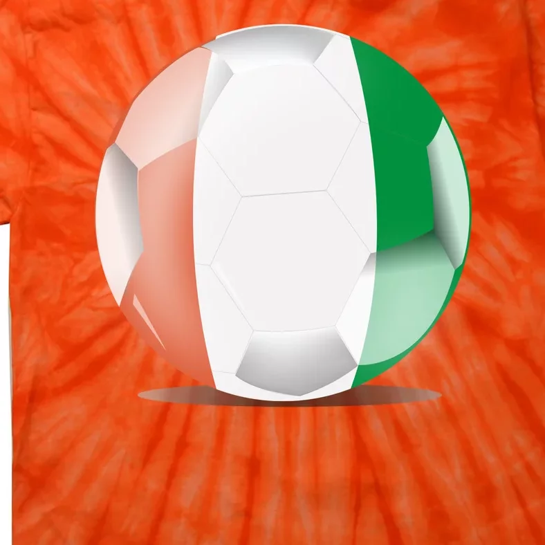 Soccer Ball Country Flag Ivory Coast Tie-Dye T-Shirt