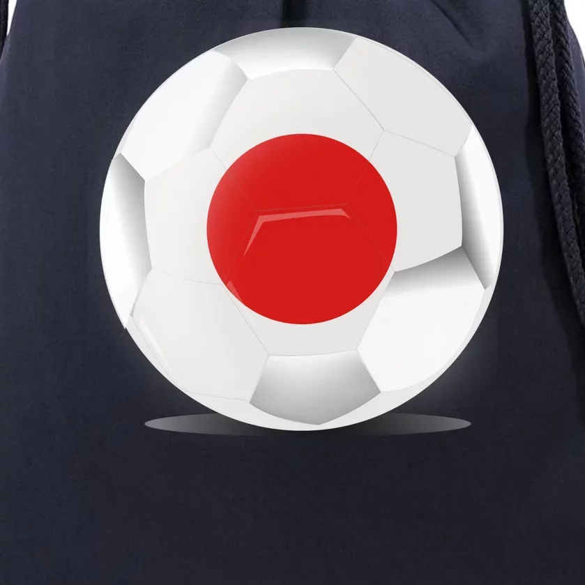 Soccer Ball Country Flag Japan Drawstring Bag