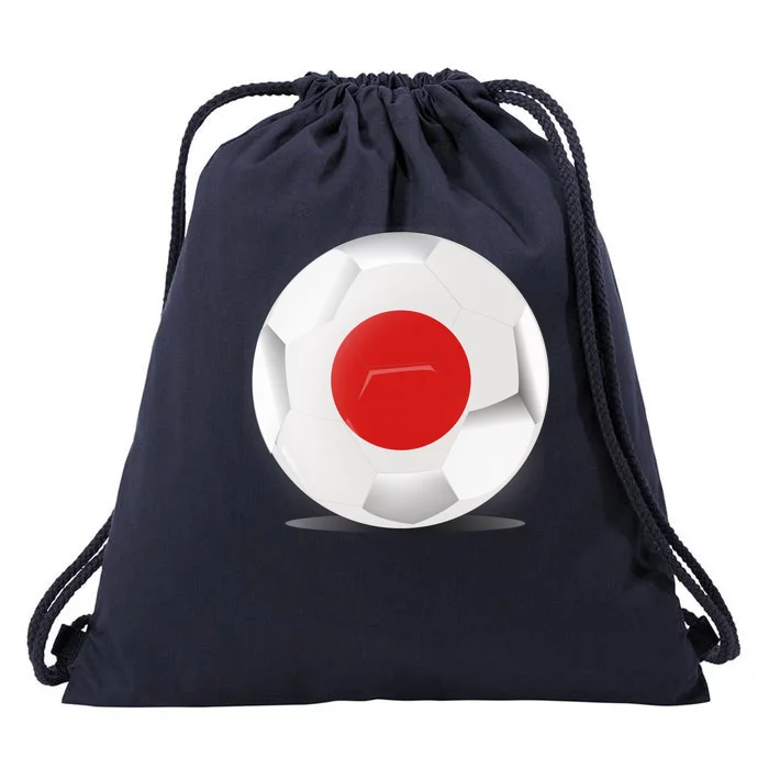 Soccer Ball Country Flag Japan Drawstring Bag