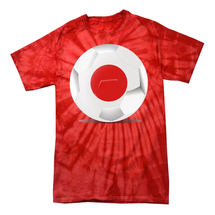 Soccer Ball Country Flag Japan Tie-Dye T-Shirt