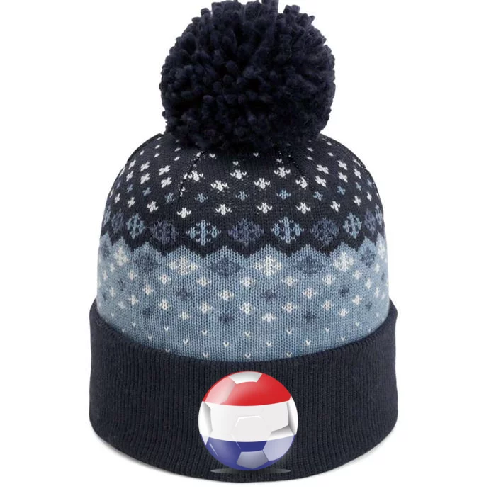 Soccer Ball Country Flag Netherlands The Baniff Cuffed Pom Beanie