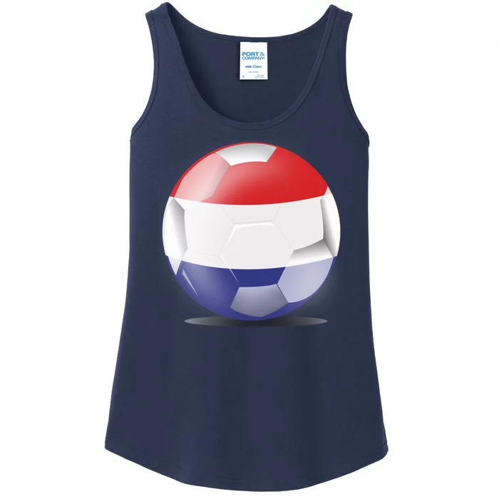 Soccer Ball Country Flag Netherlands Ladies Essential Tank