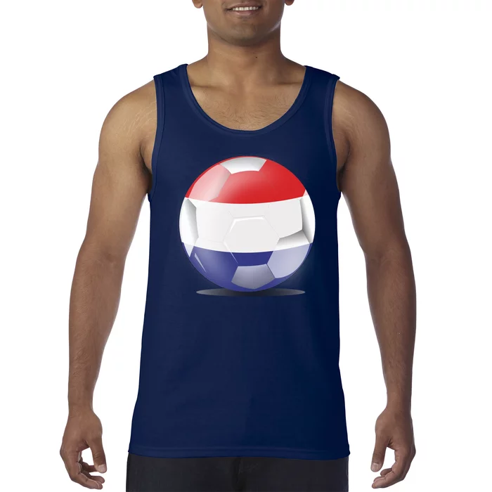 Soccer Ball Country Flag Netherlands Tank Top