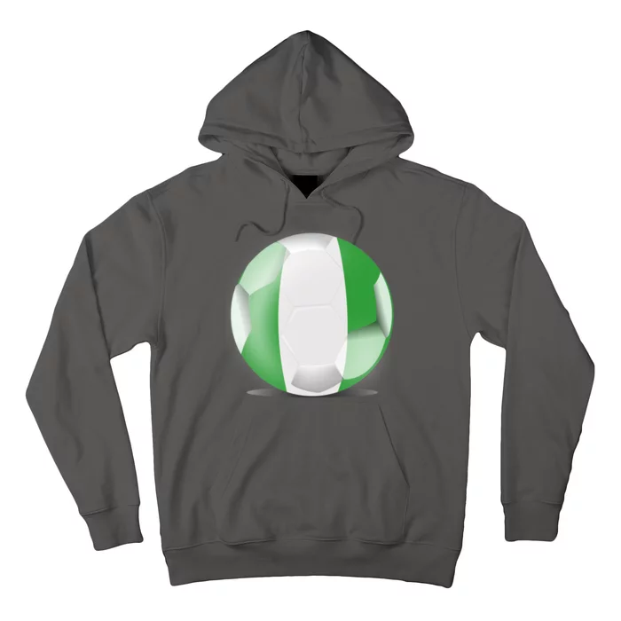 Soccer Ball Country Flag Nigeria Hoodie