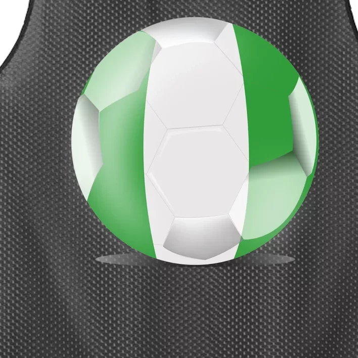 Soccer Ball Country Flag Nigeria Mesh Reversible Basketball Jersey Tank