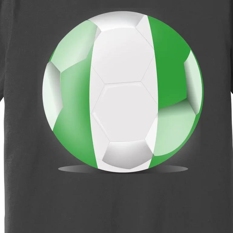 Soccer Ball Country Flag Nigeria Premium T-Shirt