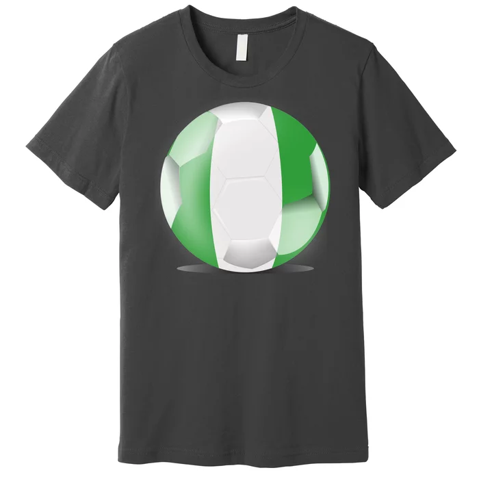 Soccer Ball Country Flag Nigeria Premium T-Shirt