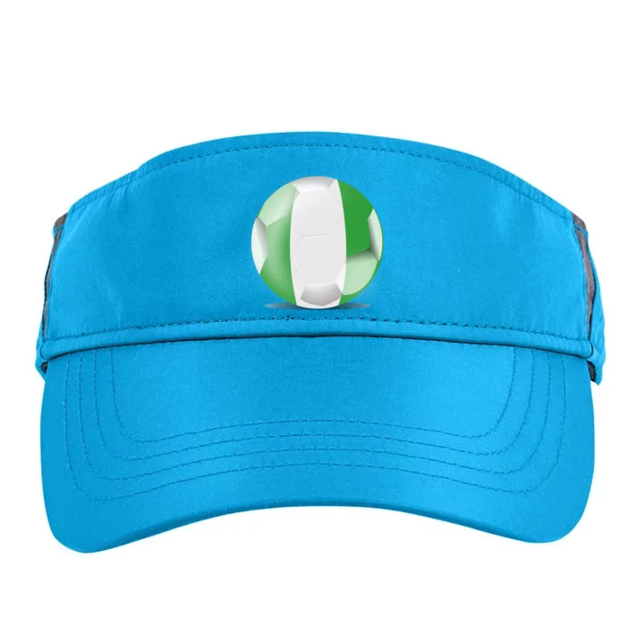 Soccer Ball Country Flag Nigeria Adult Drive Performance Visor