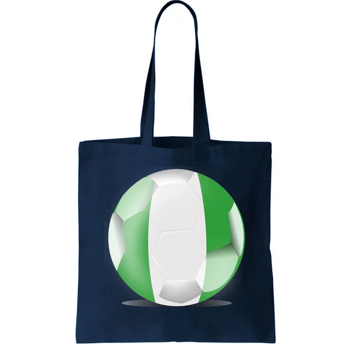 Soccer Ball Country Flag Nigeria Tote Bag