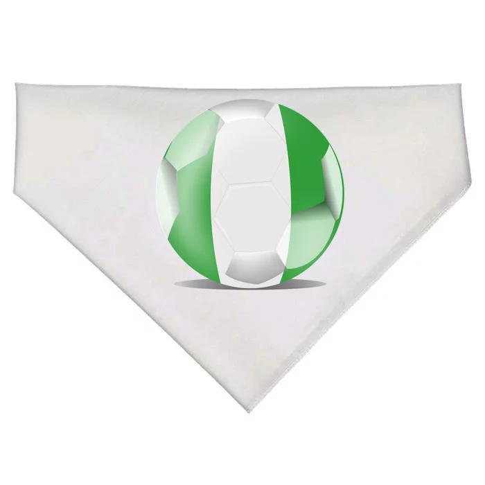 Soccer Ball Country Flag Nigeria USA-Made Doggie Bandana