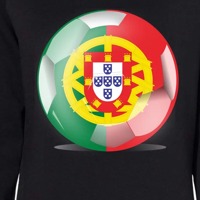 Soccer Ball Country Flag Portugal Womens California Wash Sweatshirt