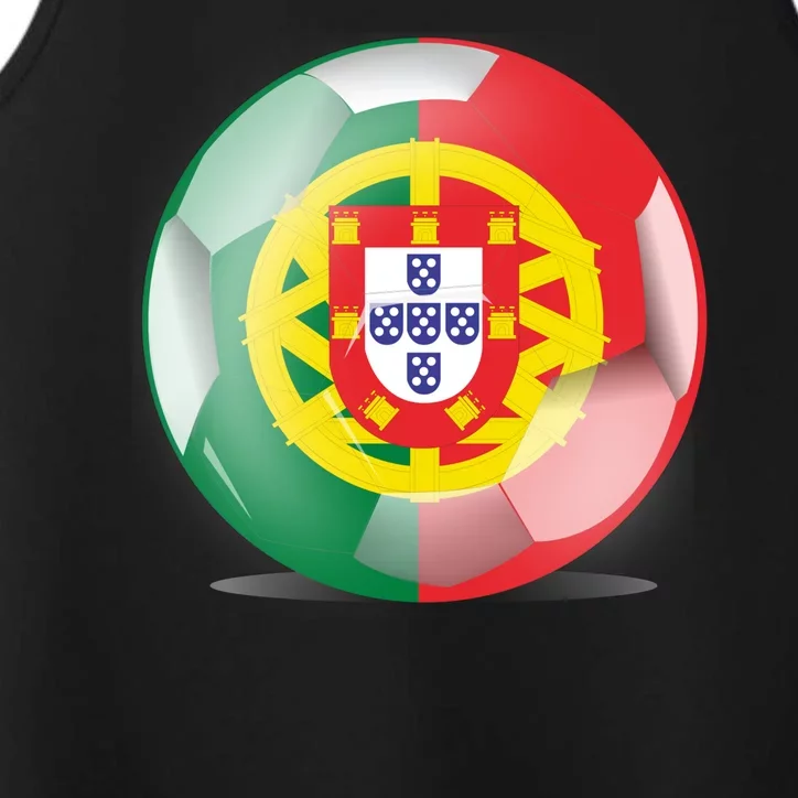 Soccer Ball Country Flag Portugal Performance Tank