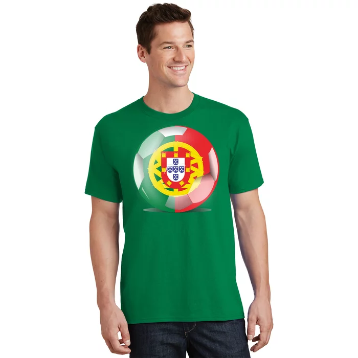 Soccer Ball Country Flag Portugal T-Shirt