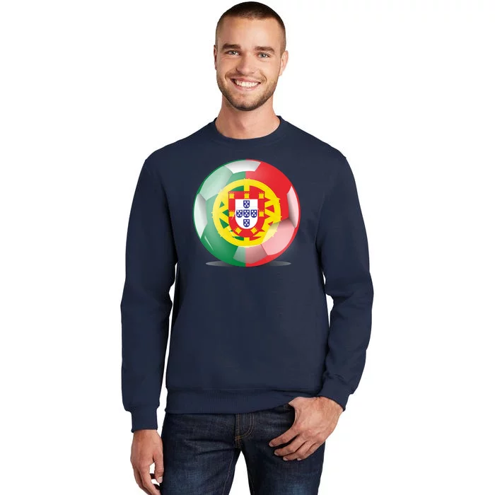 Soccer Ball Country Flag Portugal Tall Sweatshirt