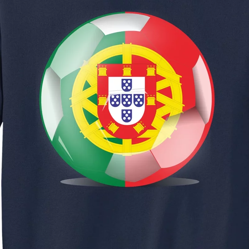 Soccer Ball Country Flag Portugal Tall Sweatshirt