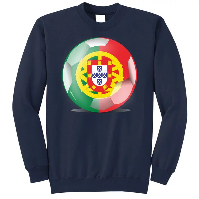 Soccer Ball Country Flag Portugal Tall Sweatshirt