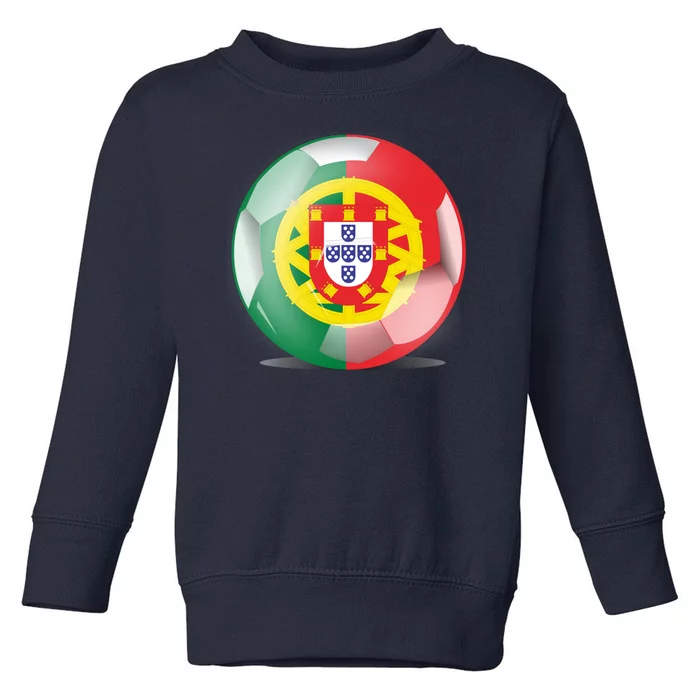 Soccer Ball Country Flag Portugal Toddler Sweatshirt