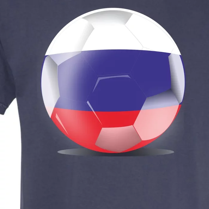 Soccer Ball Country Flag Russia Garment-Dyed Heavyweight T-Shirt