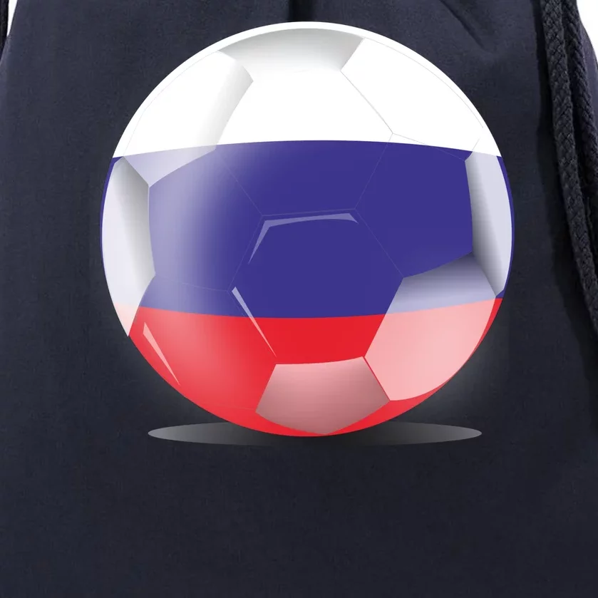 Soccer Ball Country Flag Russia Drawstring Bag