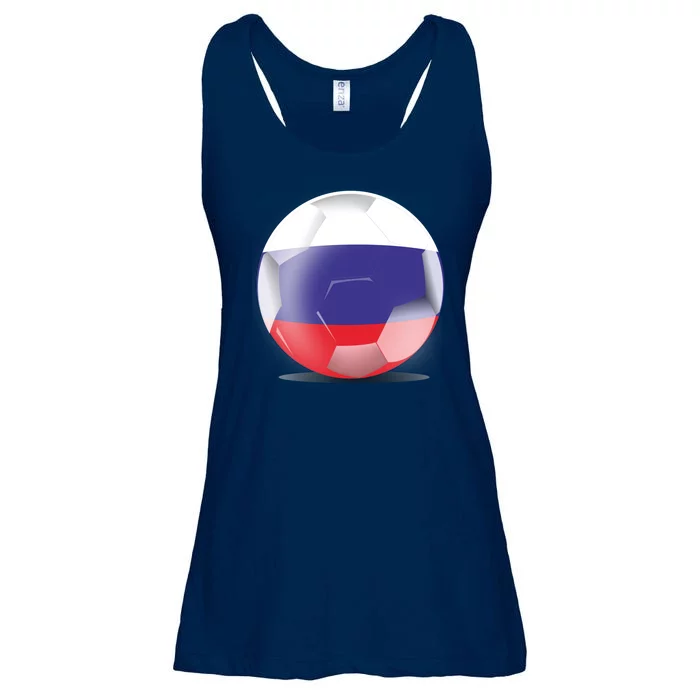 Soccer Ball Country Flag Russia Ladies Essential Flowy Tank