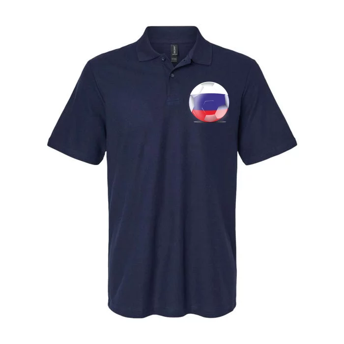 Soccer Ball Country Flag Russia Softstyle Adult Sport Polo