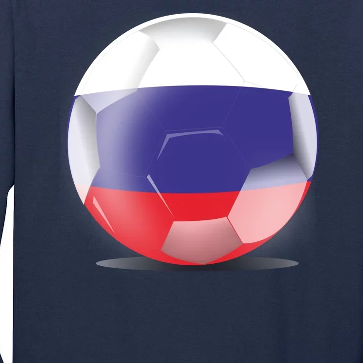 Soccer Ball Country Flag Russia Tall Long Sleeve T-Shirt