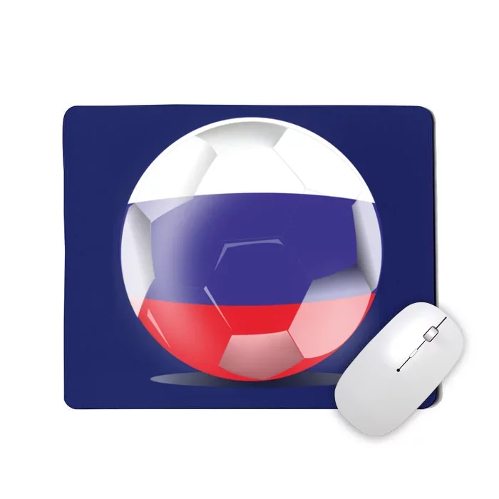 Soccer Ball Country Flag Russia Mousepad