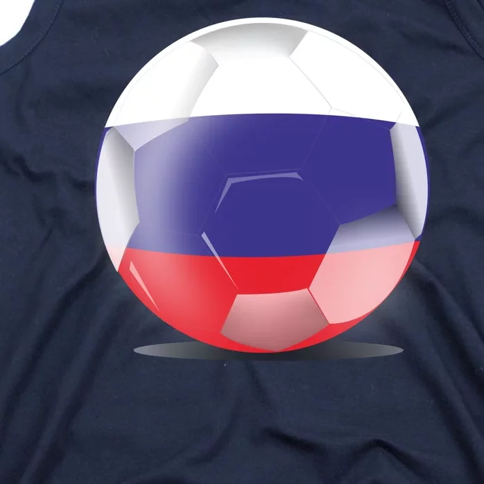 Soccer Ball Country Flag Russia Tank Top