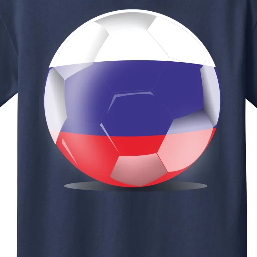 Soccer Ball Country Flag Russia Kids T-Shirt