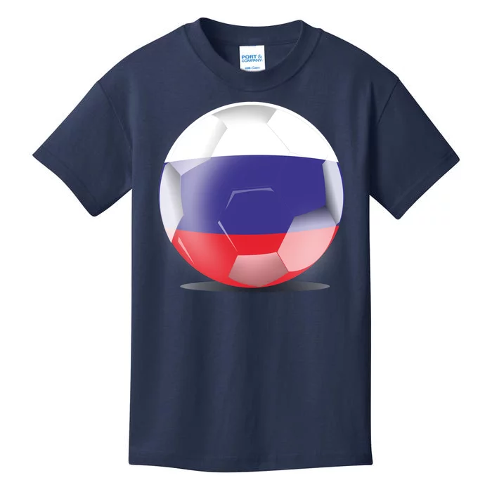 Soccer Ball Country Flag Russia Kids T-Shirt