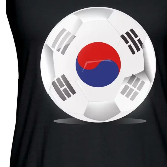 Soccer Ball Country Flag South Korea Ladies Essential Flowy Tank